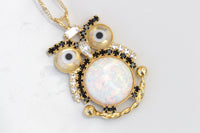 OWL NECKLACE, Owl Cameo Necklace, Owl Evil Eye Pendant, Unique Jewelry Gift, Owl Charm Necklace, Handmade Animal Jewelry Gift, Bird Necklace