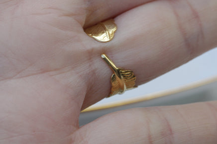 CRYSTAL Rebeka RING, Clear Teardrop Ring, Big Gold Plated Feather Ring, Pear Shaped Ring, Woman's Gift, Cocktail Adjustable Bridal Ring