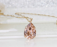 BLUSH MORGANITE EARRINGS, Teardrop Wedding Earring, Bridal Simple Earrings, Light Pink Drop Earrings, Minimalist Earrings,Bridal Shower Gift