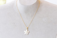 Flower Opal necklace, Gemstone opal pendant necklace, Fire White opal jewelry, Gold Filled with Dainty opal necklace Gift,October Birthstone