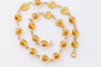 YELLOW GOLD NECKLACE, Crystals Necklace, Long Mustard Color Necklace, Casual Woman Necklace, Gift For Her, Christmas Jewelry