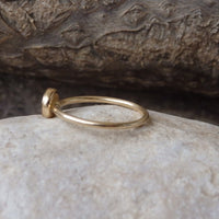 Minimal Onyx Gold Ring, Black Gemstone Stacking Ring, Black Minimalist Ring, Black Onyx Goldfilled Ring, Onyx jewelry Gift, Black Stone Ring