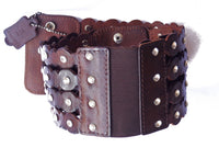 Waist Blue belt, BLUE JEANS Belt, Leather Studs Belt, Women's Belt, Women Leather Belt, Waist Chunky Belt, Thick Crystals Belt, Stretch Belt