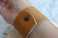 Leather Bracelet. Brown Cuff Leather Bracelet. Chunky Cuff Men Leather Bracelet. Women Leather Beacelet. Silver And Leather Unique Jewelry.