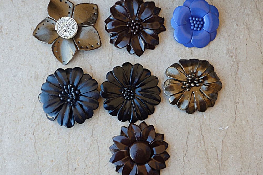 Leather Rose Brooch hotsell - Unique leather flower pin - Hat decoration flower accessory.