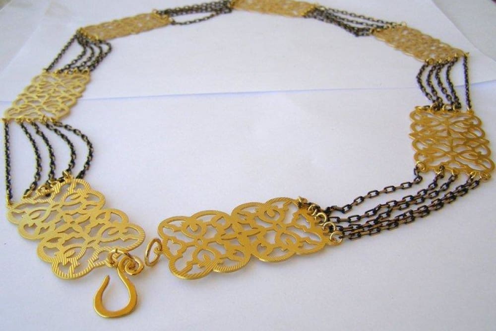 Gold wedding belt| Rebekajewelry