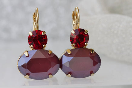 Maroon Earrings