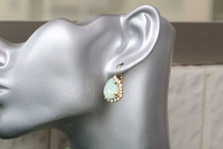 Mint Opal Earrings