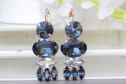 Navy Earrings