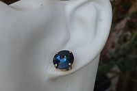 Nevy Blue Stud Earrings. Blue Rebeka Stud Earrings. Simple Post Earrings. Small Montana Stud Earrings. Wedding Earrings. Classic Jewelry