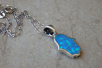 Opal Hamsa Necklace