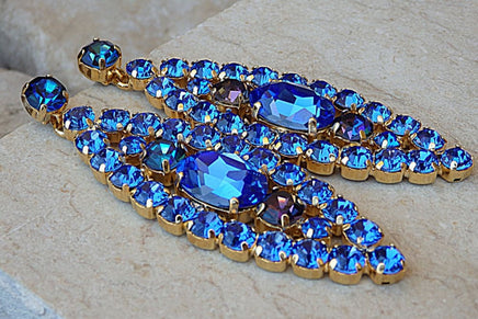 Oversized Blue Earrings
