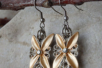 Peach Enamel Earrings