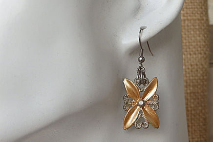 Peach Enamel Earrings