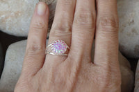 Pink Opal Silver Ring