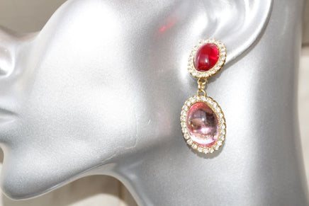 Pink Red Earrings