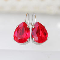 Plain Ruby Earrings