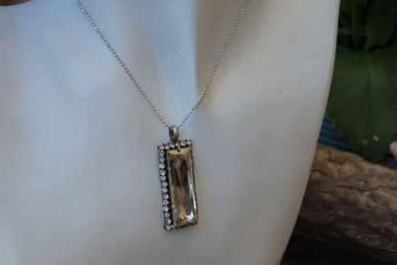 Rectangle Rebeka Crystal Necklace
