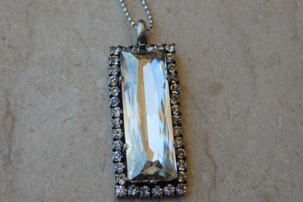 Rectangle Rebeka Crystal Necklace