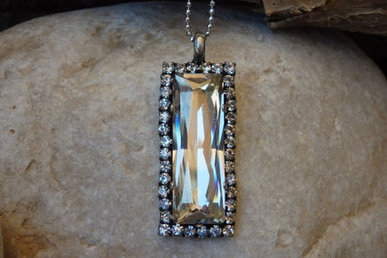 Rectangle Rebeka Crystal Necklace