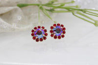 Red Ab Earrings