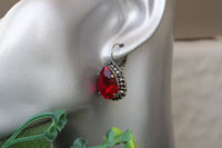 Red Black Earrings