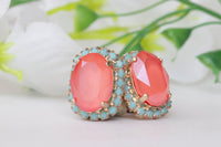 Red Blue Earrings