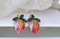 Red Coral Earrings