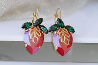 Red Coral Earrings