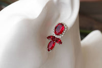 Red Crystal Earrings