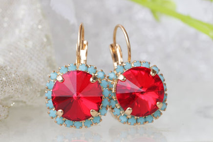 Red Dianna Earrings