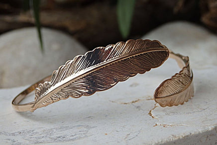 Rose Gold Leaf Bracelet. Rose Gold Wedding Jewelry. Leaf Bangle. Open Cuff. Adjustable Bracelet