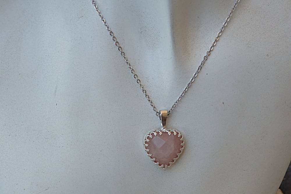 国内で当店のみ 666999 - Stellar Rose Quartz Heart Necklace Stellar Rose Quartz Heart Necklace | 666999acc