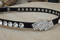Skinny Leather Belt. Crystal Rebeka Belt. Brown Leather Belt. Thin Leather Belt. Rhinestone Belt. Women Leather Belt. Narrow Leather Belt