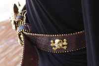 Skull Leather Belt