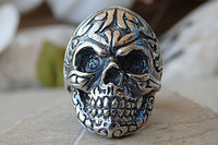 Skull Ring.day Of The Dead. Gothic Ring. Dia De Los Muertos. Death Ring. Skull Jewelry. Statement Ring. Mens Skull Ring.sterling Silver Ring