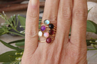 Stackable Birthstone Ring. Thin Ring. Gold Stacking Rings. Gold Filled Rings. Minimalist Ring. Stackable Gemstone Rings. Custom Birthstone