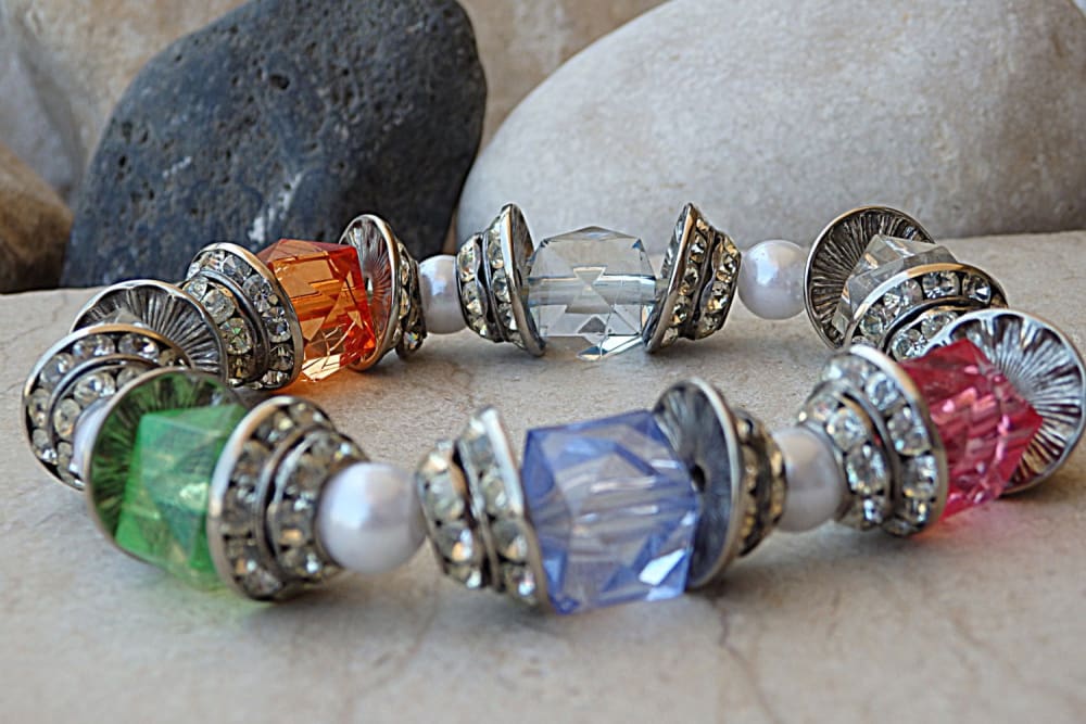 Swarovski Crystal Multi-color Beaded Bracelet Gorgeous -   Beaded  bracelets, Swarovski crystal bracelet, Swarovski bracelet diy