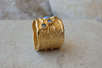 Texture Large Rings. Opal 4 Birthstone Ring