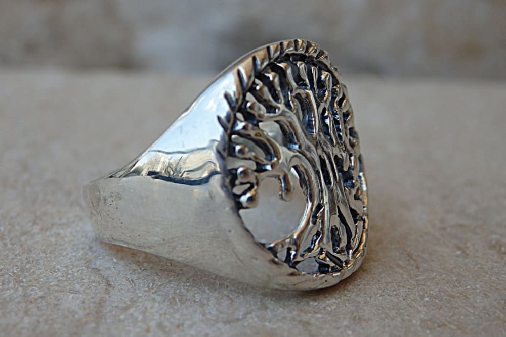 Tree Motif Handmade 925 Sterling top Silver Handmade Unisex Ring, Silver Ring, Rings Unisex, Unisex Silver Ring, Handmade Ring, Ring Gift