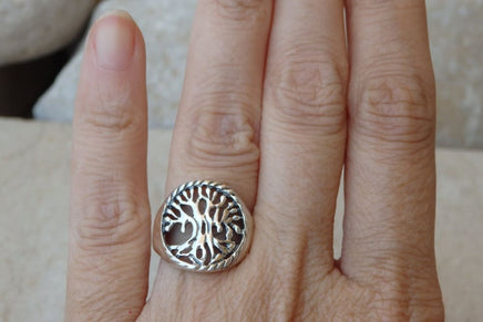 Tree Of Life Ring. Handmade Rings. Sterling Silver 925 Eternity Ring