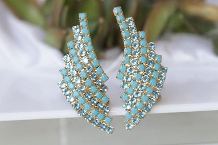 Turquoise Aquamarine Earrings