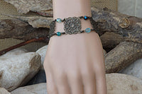 Turquoise Brass Bracelet