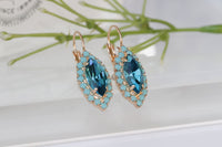 Turquoise Crystal Earrings