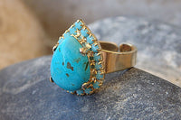 Turquoise Teardrop Ring