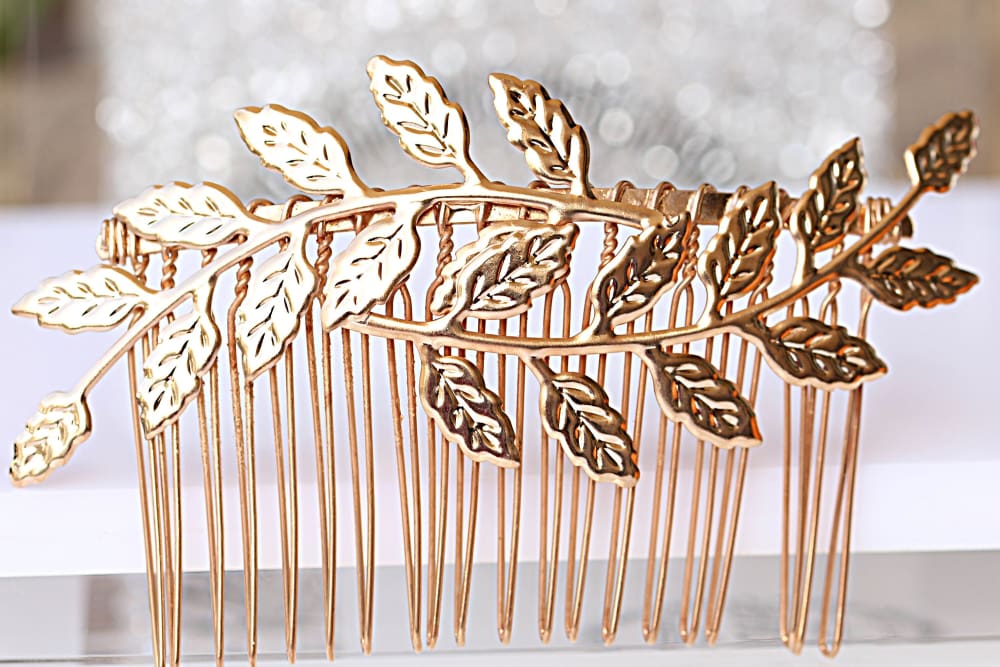 Art Deco Bridal Hair top Comb | Crystal Hair Comb | Gold Headpiece | Art Deco Bridal Headpiece | Gold Wedding Hair Piece | Sample