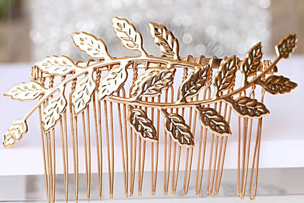 Wedding Hair Jewelry. Silver Hair Comb