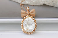 White Bow Pendant