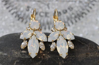 White Opal Earrings