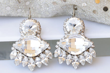 White Wedding Earrings